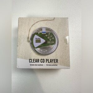 Cleartech Clear Cd Compact Disc Portable CD Player with Headphones New Sealed